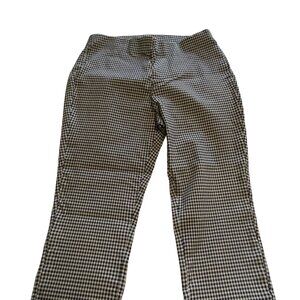 Michael Kors Navy Blue and White Houndstooth checkered leggings, size M
